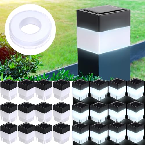 25 Pack Solar Post Cap Lights (White)