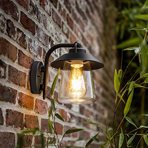 Outdoor Indoor Wall Lantern (Black / 1 Pack(No Dusk to Dawn))