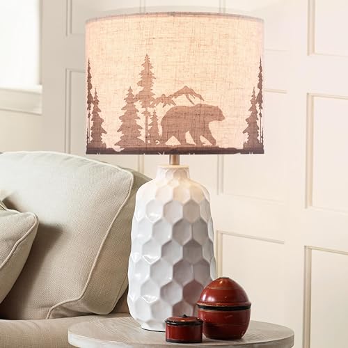 GOSO Printed Animal Lamp Shade for Table Lamps (13*13*10IN-1Pack / Beige- Bear)