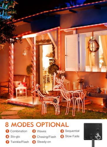 Halloween Solar Rope Lights (Orange / 100 LED)