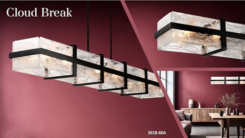 3618 66A Cloud Break Cloud Glass Island Light (60" Long)