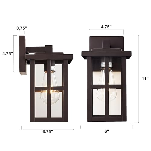 11" Bronze Farmhouse Outdoor Wall Light Fixture 1 Pack (Bronze / 1 Pack H11")