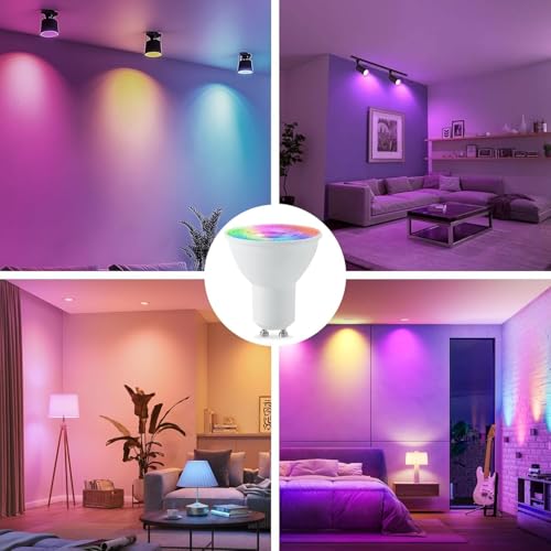 Plug in H Type LED Track Lighting Kits Dimmable RGB Ceiling Fixtures (Black RGB)