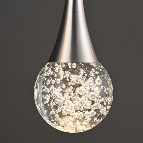 1 Light Modern Black Crystal Chandelier