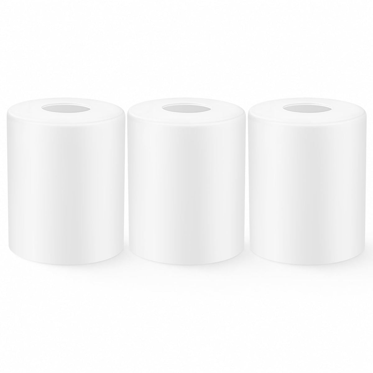 3 Pack Frosted White Glass Lamp Shade 1 (Cream White / Frosted)