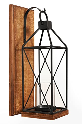 Wall Candle Sconces Set of 1 (Dark Brown)