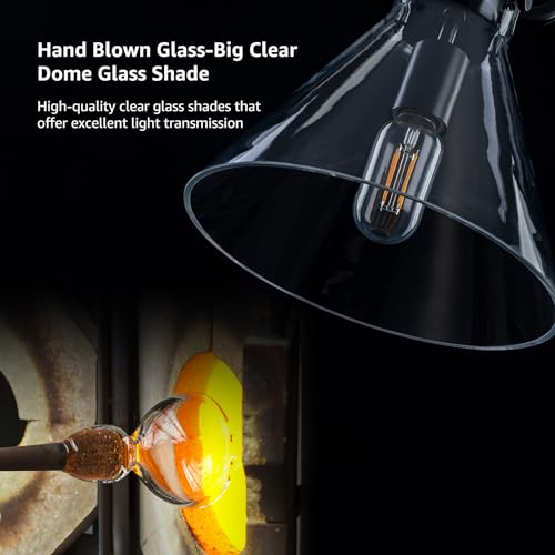 Black Glass Pendant Light 9.8" (Black / Special 1 Light)
