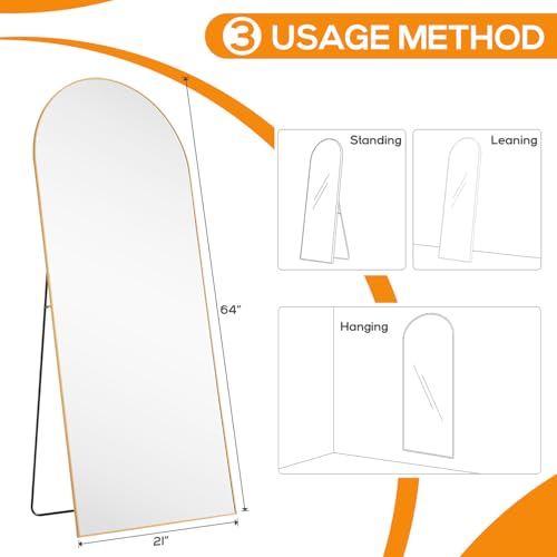 Arched Mirror Full Length (Classic Gold-arched / 64"L x 21"W)