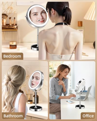 9" Lighted Makeup Mirror with Light
