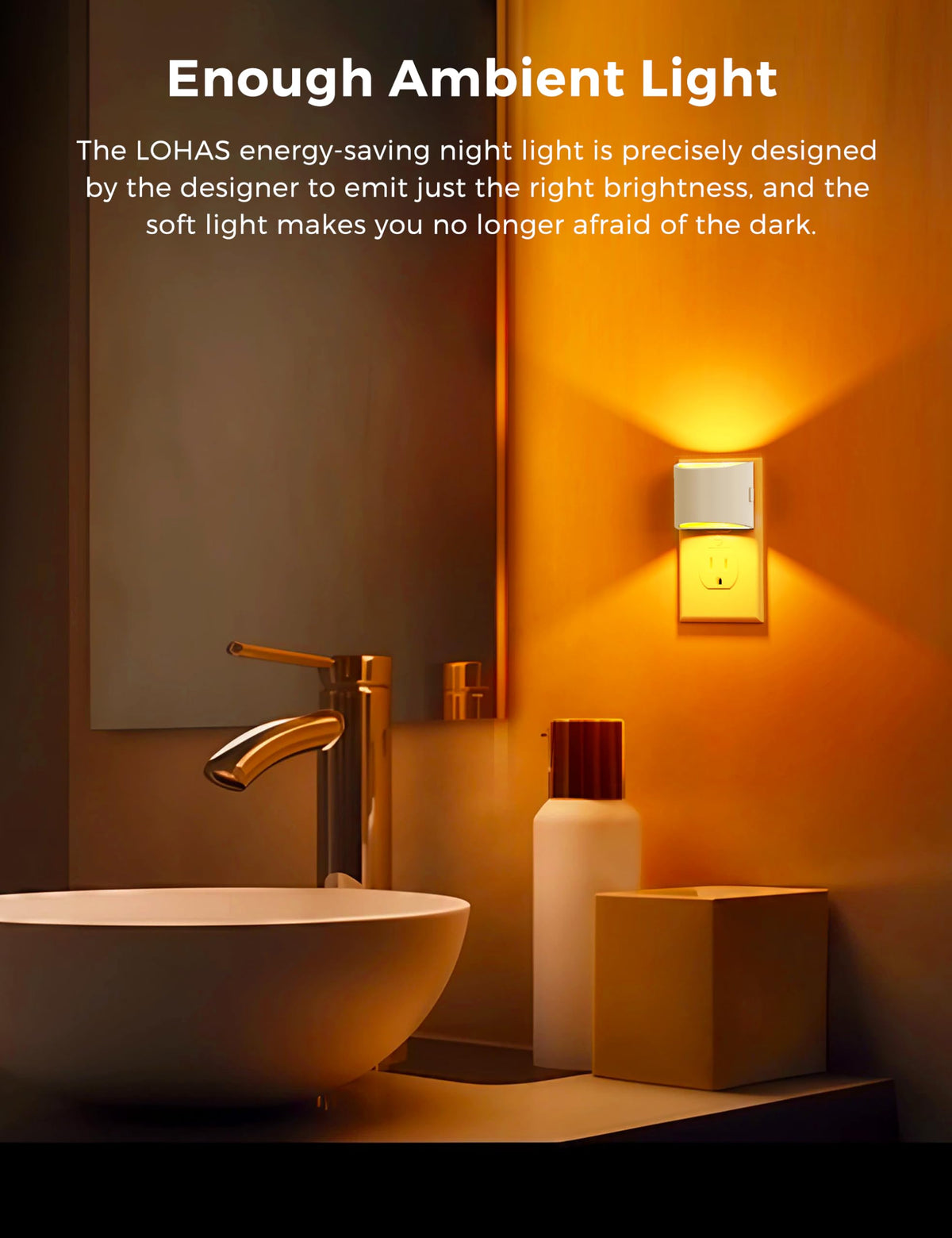 Night Light Night Lights Plug into Wall with Dusk to Dawn (White)