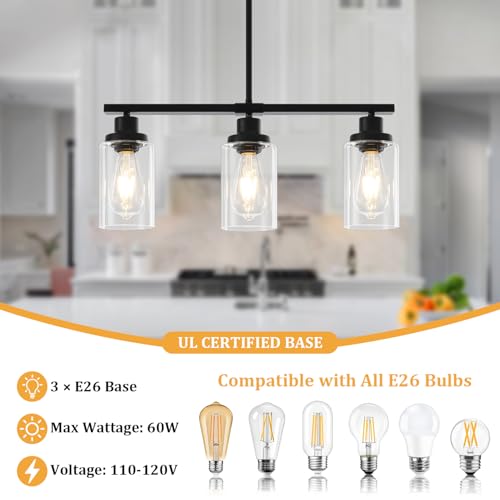 Island Lights for Kitchen Modern Dining Room Light Fixtures Over Table Glass Penadnt Lights Adjustable Hanging Kitchen Island Lighting Linear Farmhouse Chandelier Over Island
