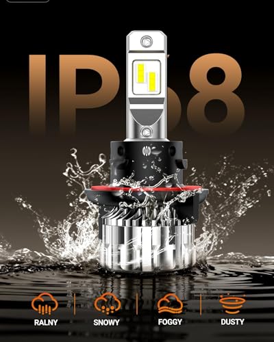 H13 Bulbs 70000LM 800% Brighter 6500K Cool White H13 Bulbs with Fan (Cool White / H13/9008)