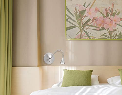62089 BS LED Gooseneck Wall Lamp (Brushed Steel Finish)