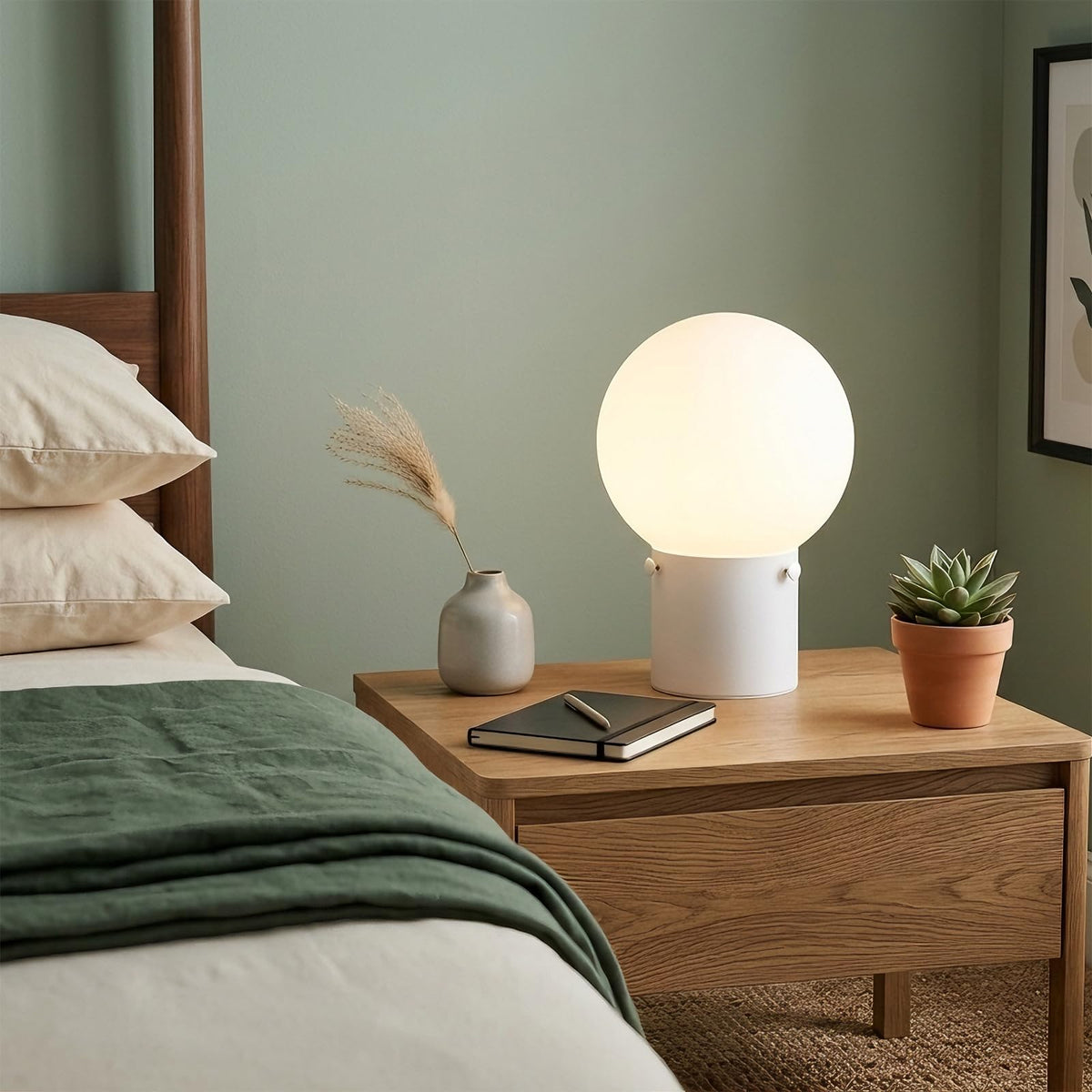 White Table Lamp Set of 2 (White)
