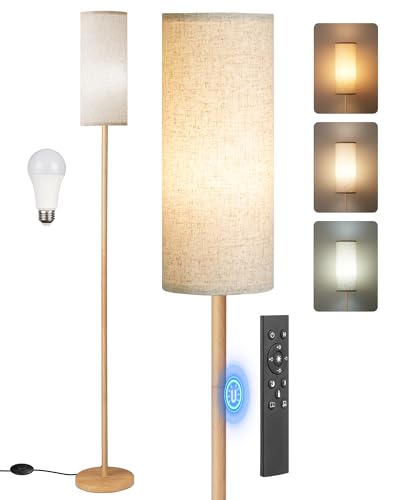 Dimmable Floor Lamp for Living Room with Remote and Foot Switch