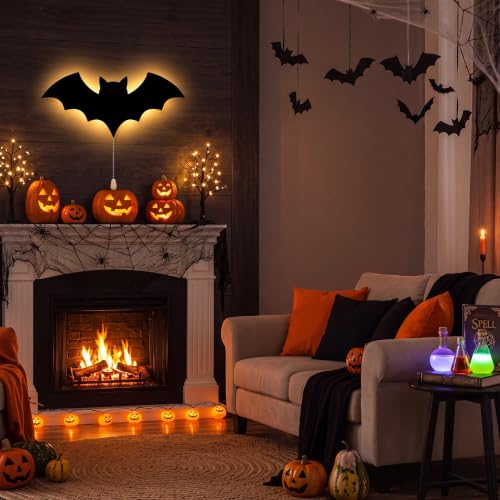 Halloween Bat Night Light Wall Lamp Sleeping Nursery Lighting (Bat)