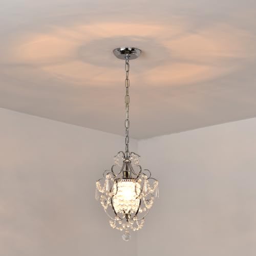 Amorette Mini Chandelier Chrome Crystal Chandeliers (Chrome / 2-Pack)
