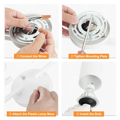 6 Light Track Lighting Kit (Rotatable-6 Light-white)