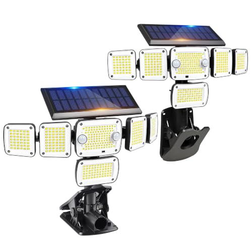 Solar Flood Lights Outdoor (Clamp / 2Pack)