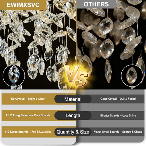 Modern Crystal Chandelier (Gold / A-L63 Inch)