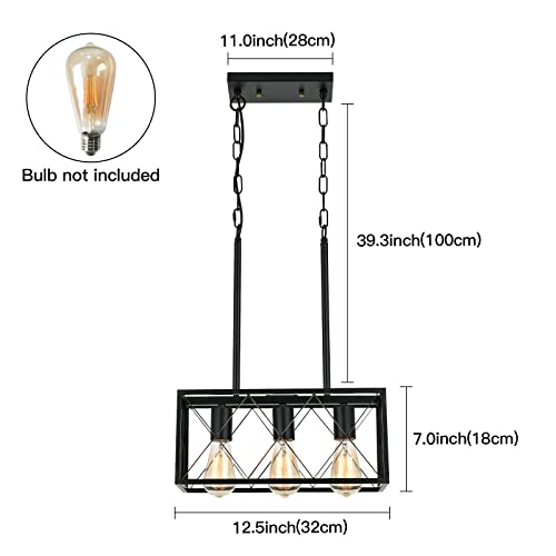 Farmhouse Pendant Light with Metal Cage