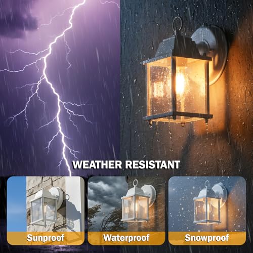Outdoor Wall Light Fixture (White / 1-Pack D2D)