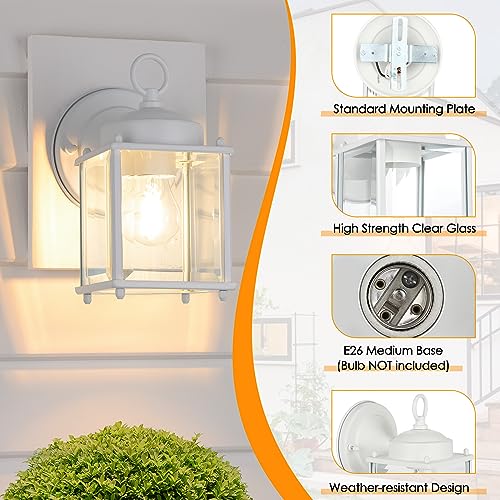 Outdoor Wall Lantern (White / 8.27 inch)