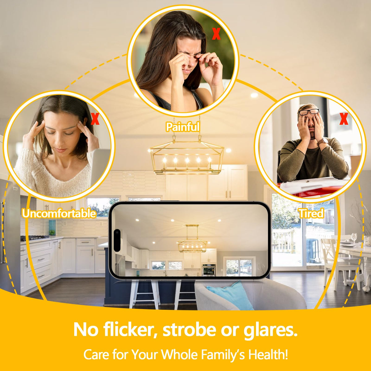 E12 LED Candelabra Bulbs 40 Watt Equivalent (3000k Soft White / ‎40W Equivalent)