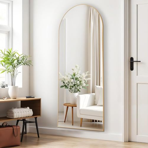 21"x64" Arched Mirror Full Length (Elegant Gold / 64"L x 21"W)