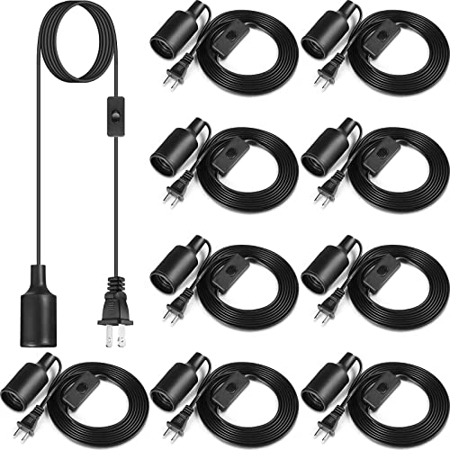 10 Pack Pendant Light Cord with Switch for E26 E27 (9.8 Feet)
