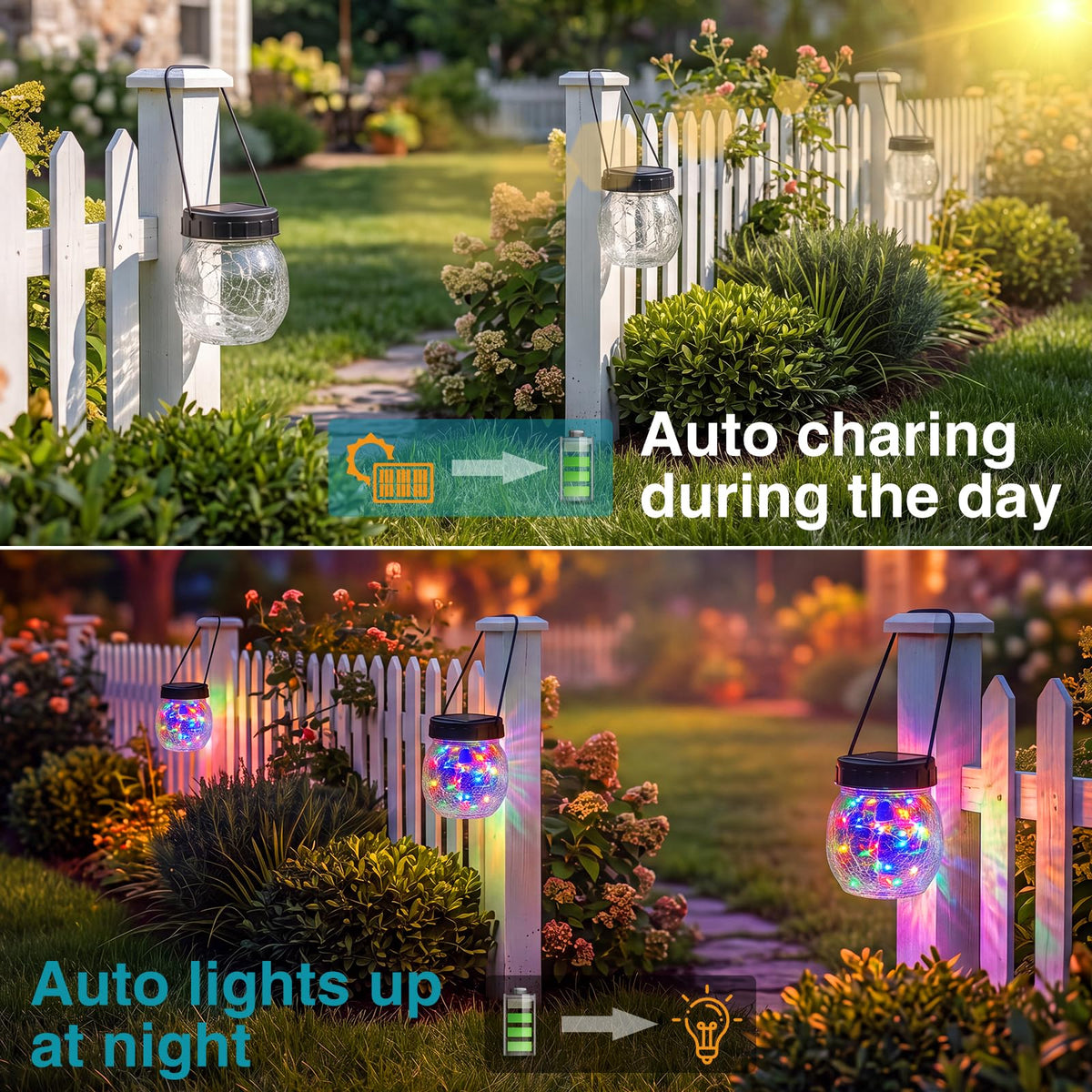 6 Pack Solar Lantern Outdoor Lights (Multicolor / 6 Pack)
