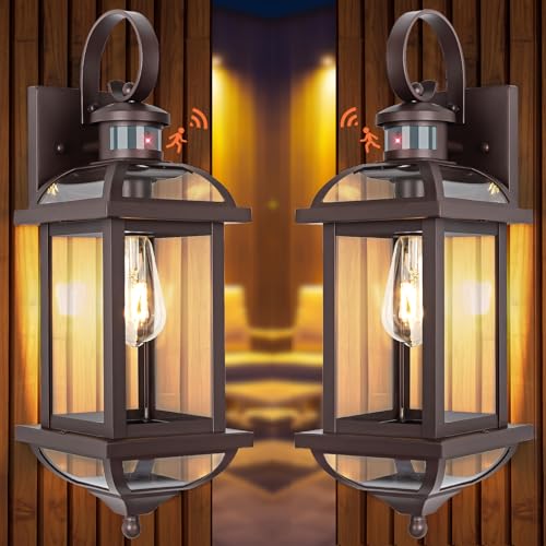 Motion Sensor Outdoor Lights Dusk to Dawn Enclosed Bottom (Oil-Rubbed Bronze / Motion Sensor)