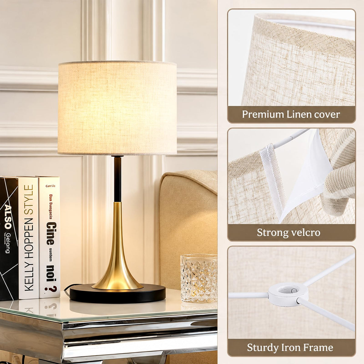 Lamp Shade 2 Pack (Linen Beige)