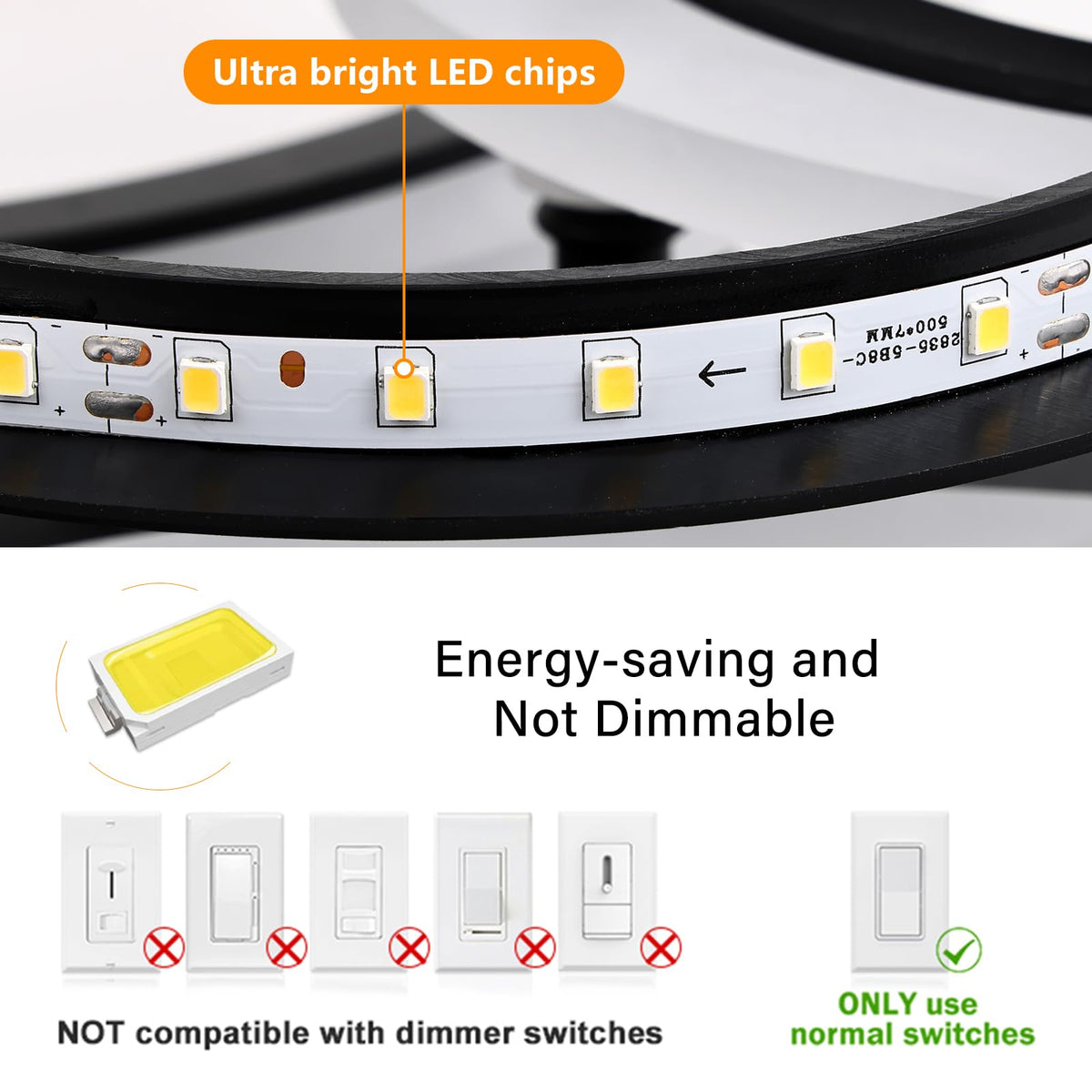 Modern LED Ceiling Light (4-Light / Black)
