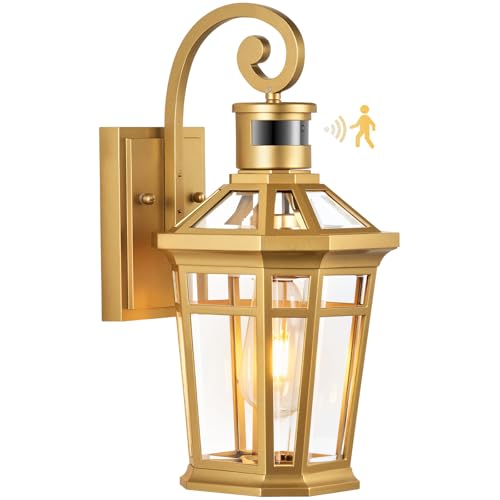 Motion Sensor Front Porch Light (Gold / 1-pack)