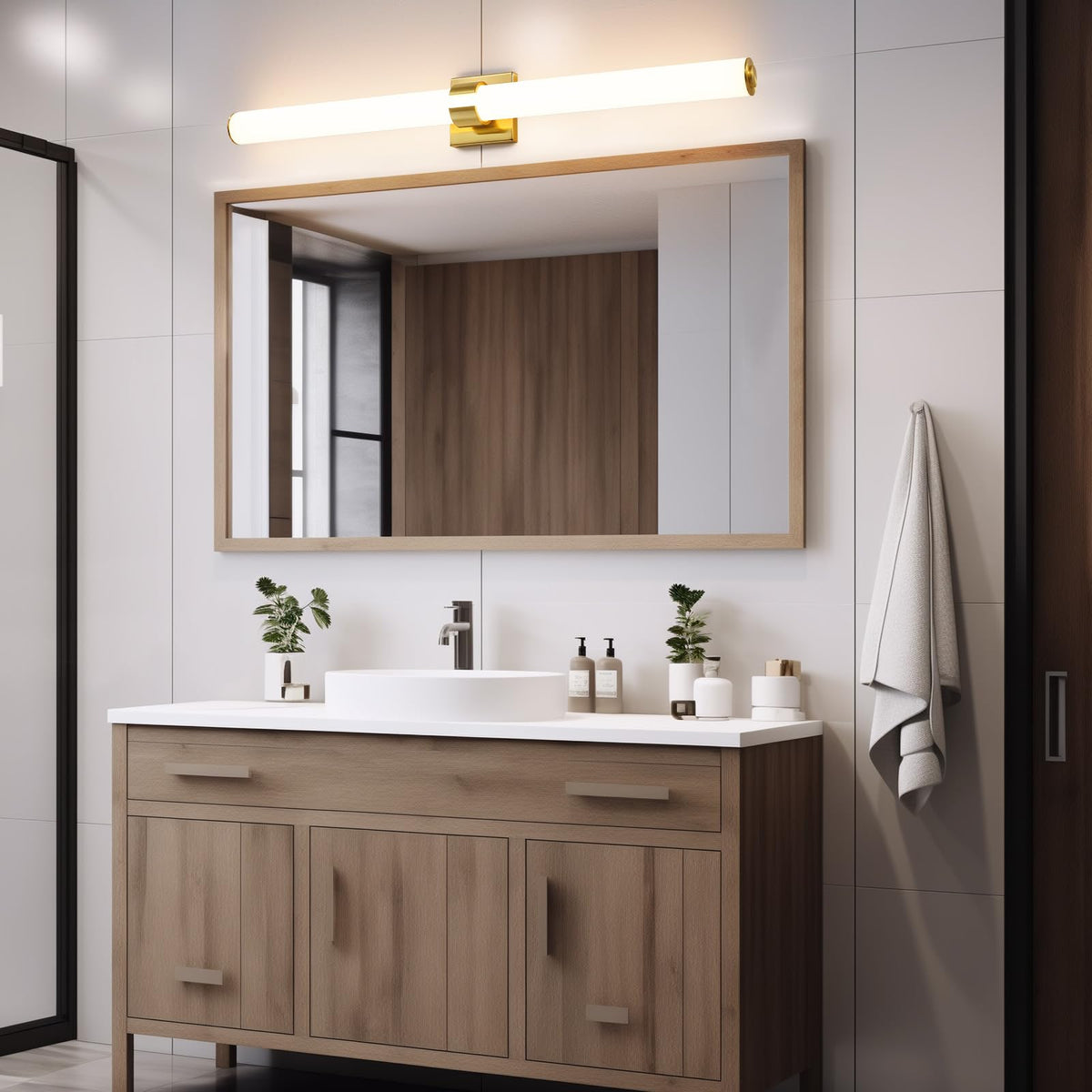 Bathroom Light Fixtures (Gold / 39 INCH)