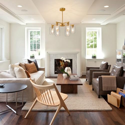 Modern Farmhouse Glass Chandelier