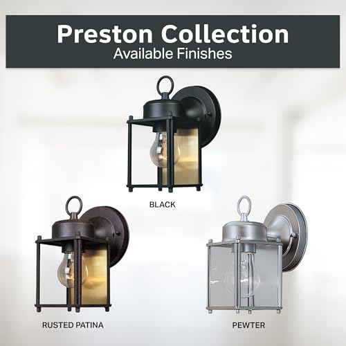 Preston Outdoor Light Fixture (8in H (Pack of 1) / Pewter)