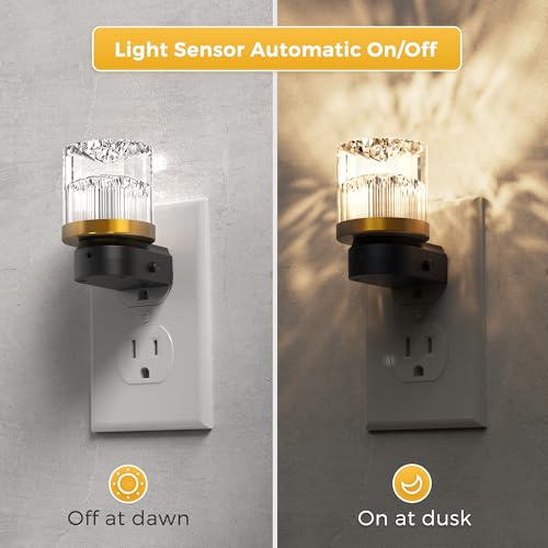 Night Light Night Lights Plug into Wall (RGB(Diamond-Black) / 2 Pack)