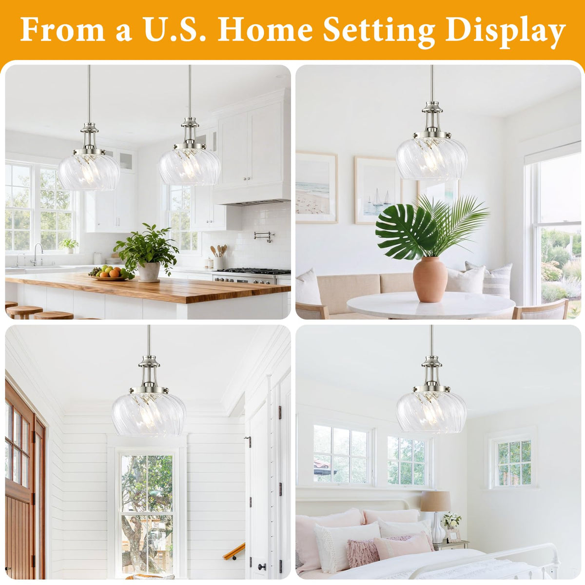 Modern Pendant Lights Kitchen Island (03-Brushed Nickel)