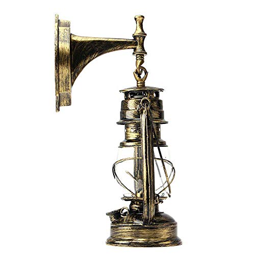 Industrial Rustic Wall Sconce Lantern Light (Cyan Bronze / 2pcs)