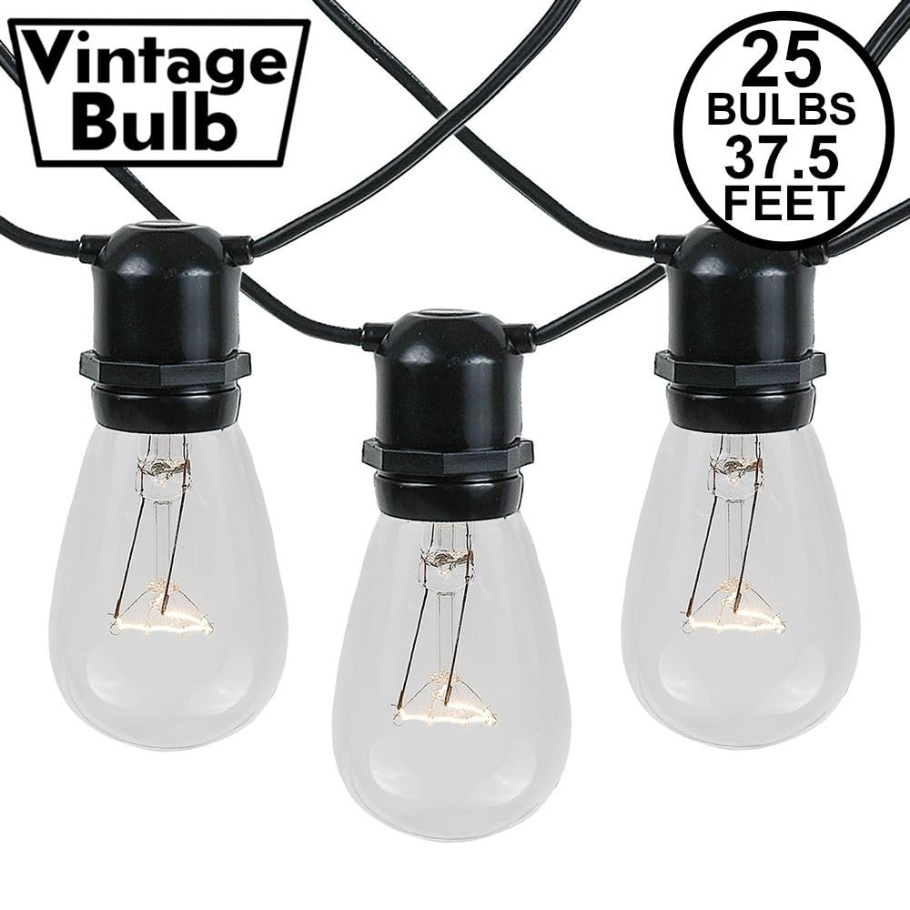 37.5 Feet 25 in Line E26 Sockets (With Incandescent Bulb)