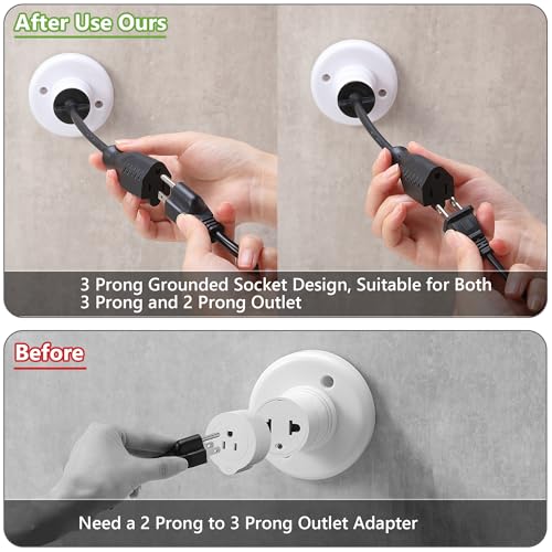 4pcs 3 Outlet Light Socket Adapter (Black)