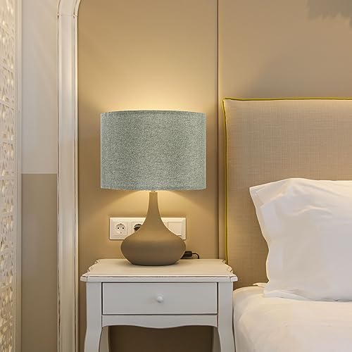 Drum Lamp Shades Set of 2 (Gray)