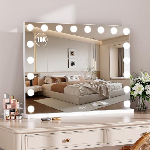 Vanity Mirror with Lights (White / 32"L x 24"W)