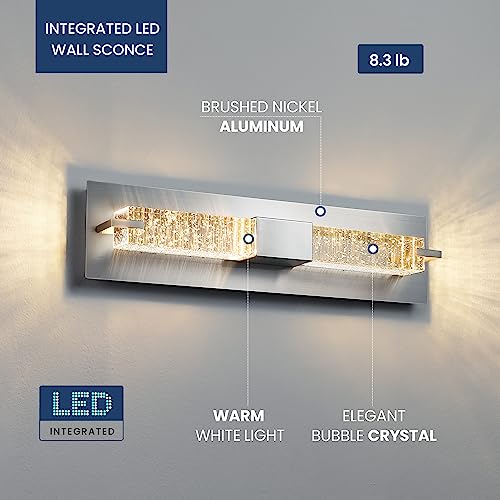 LED Wall Sconce Light (Nickel 19")