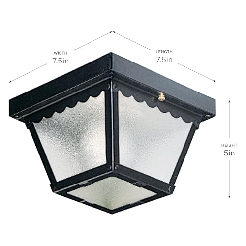 7.5" 1 Light Flush Mount Light (Matte Black / 7.5-Inch Diameter x 5-Inch Height / 1-Light)