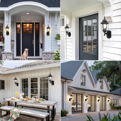 Motion Sensor Outdoor Wall Lights (Black / 1 Pack)