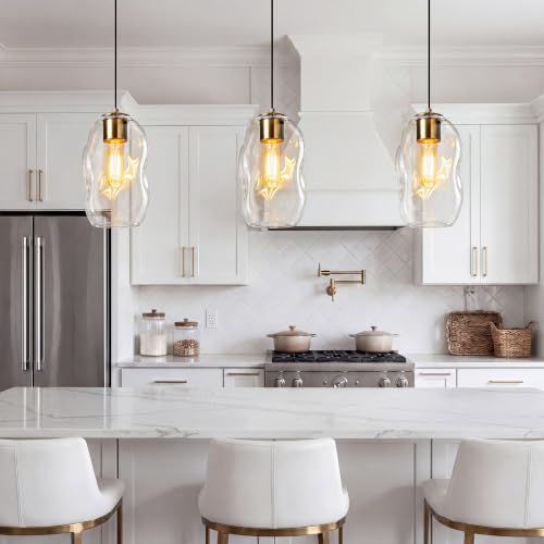 Pendant Lights Kitchen Island (Gold-11.4"H / 3 Pack)