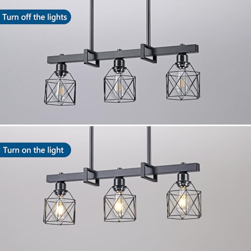 Vintage Industrial Pendant Light Over Table